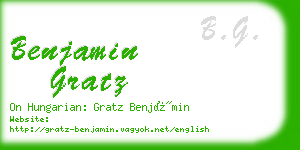 benjamin gratz business card